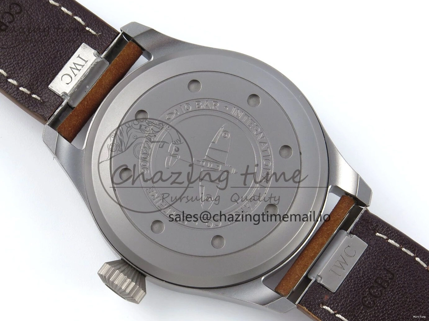 MIROTIME 0225 Big Pilot IW329701 M+F 1:1 Best Edition Black Dial on Brown Leather Strap MY RelaxedFit 7005